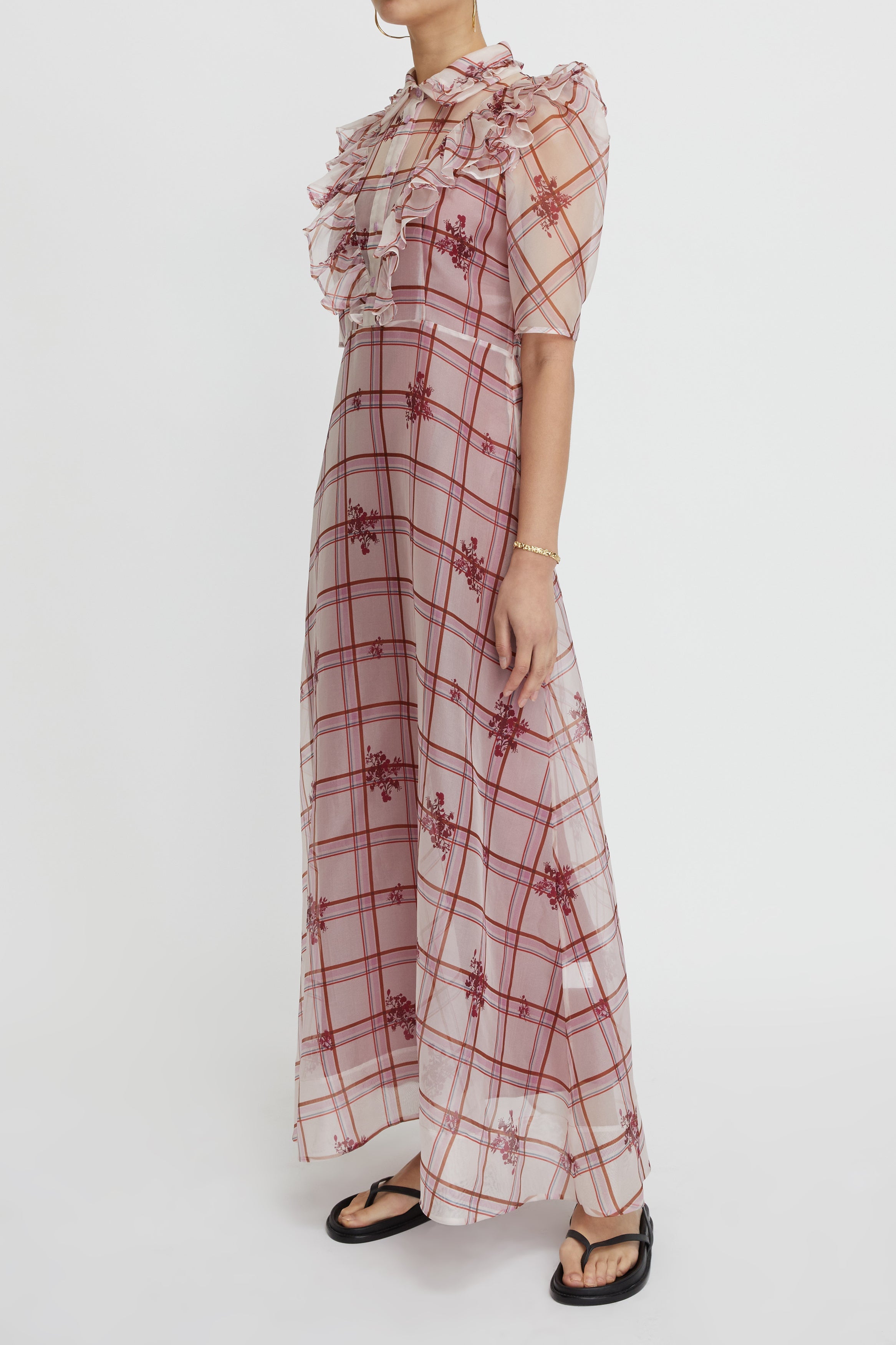 Lee mathews gingham outlet dress