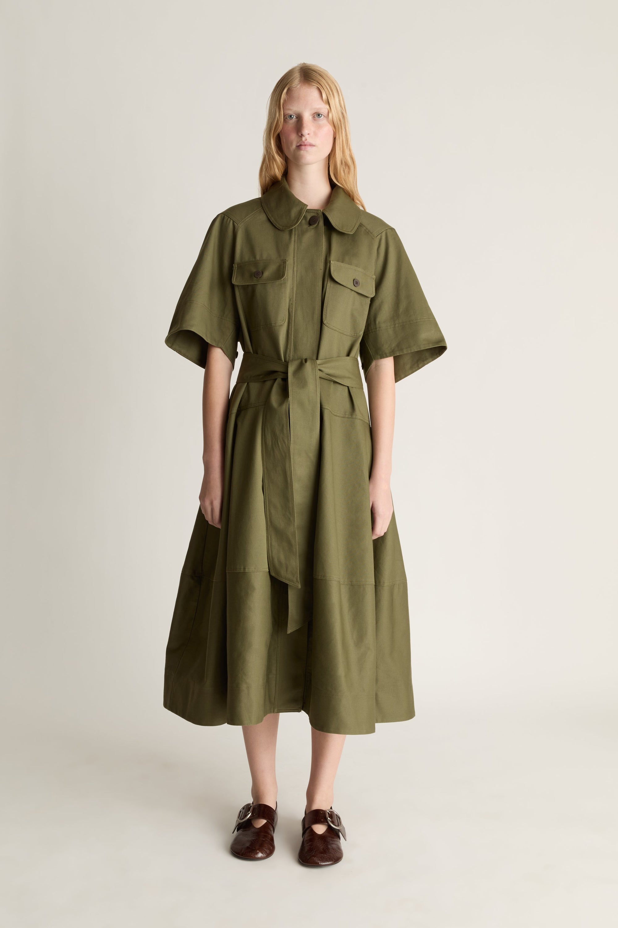Harper Drill Shirt Dress