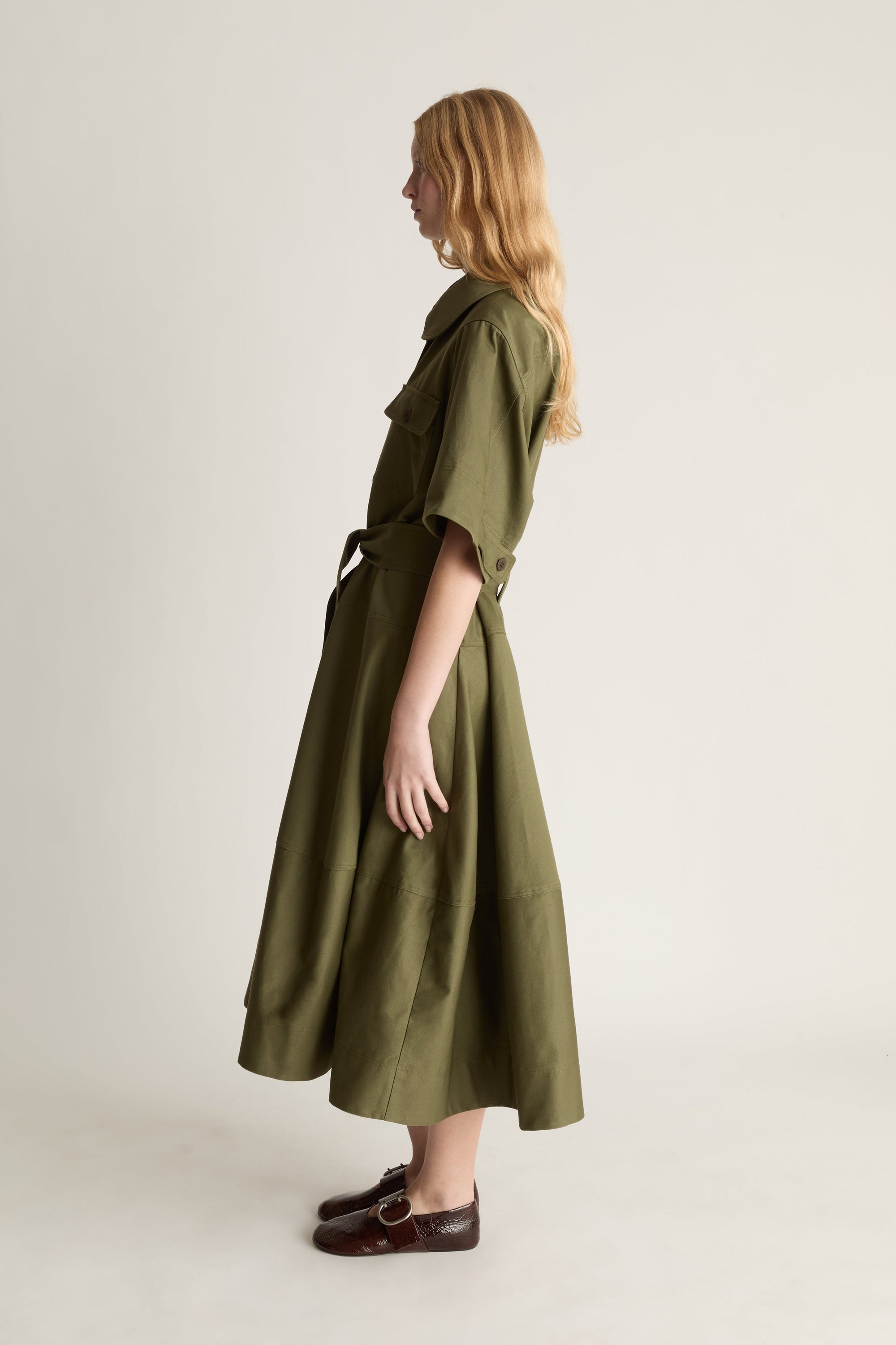 Harper Drill Shirt Dress