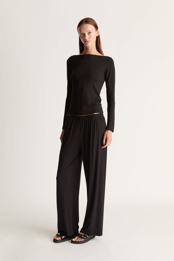 Bateau Long Sleeve in Black
