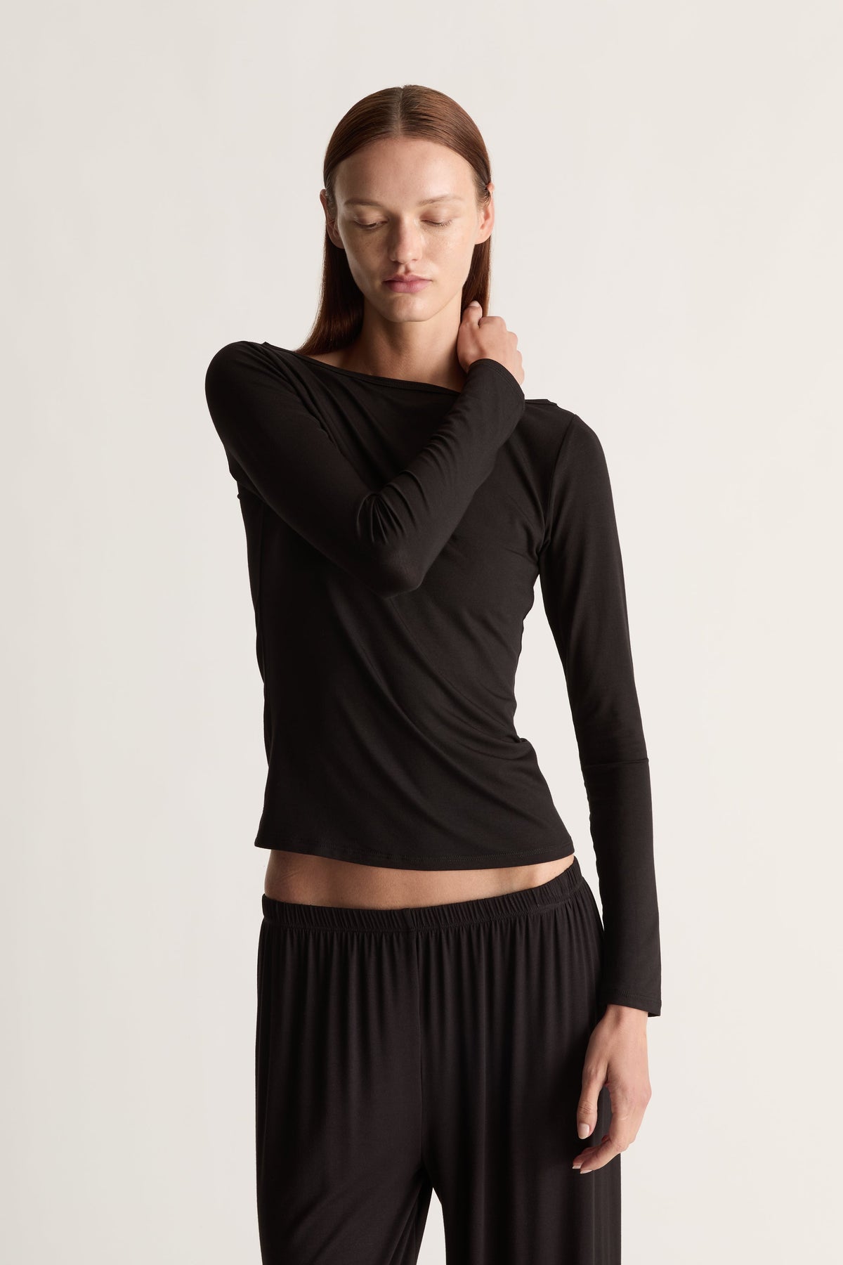 Bateau Long Sleeve in Black