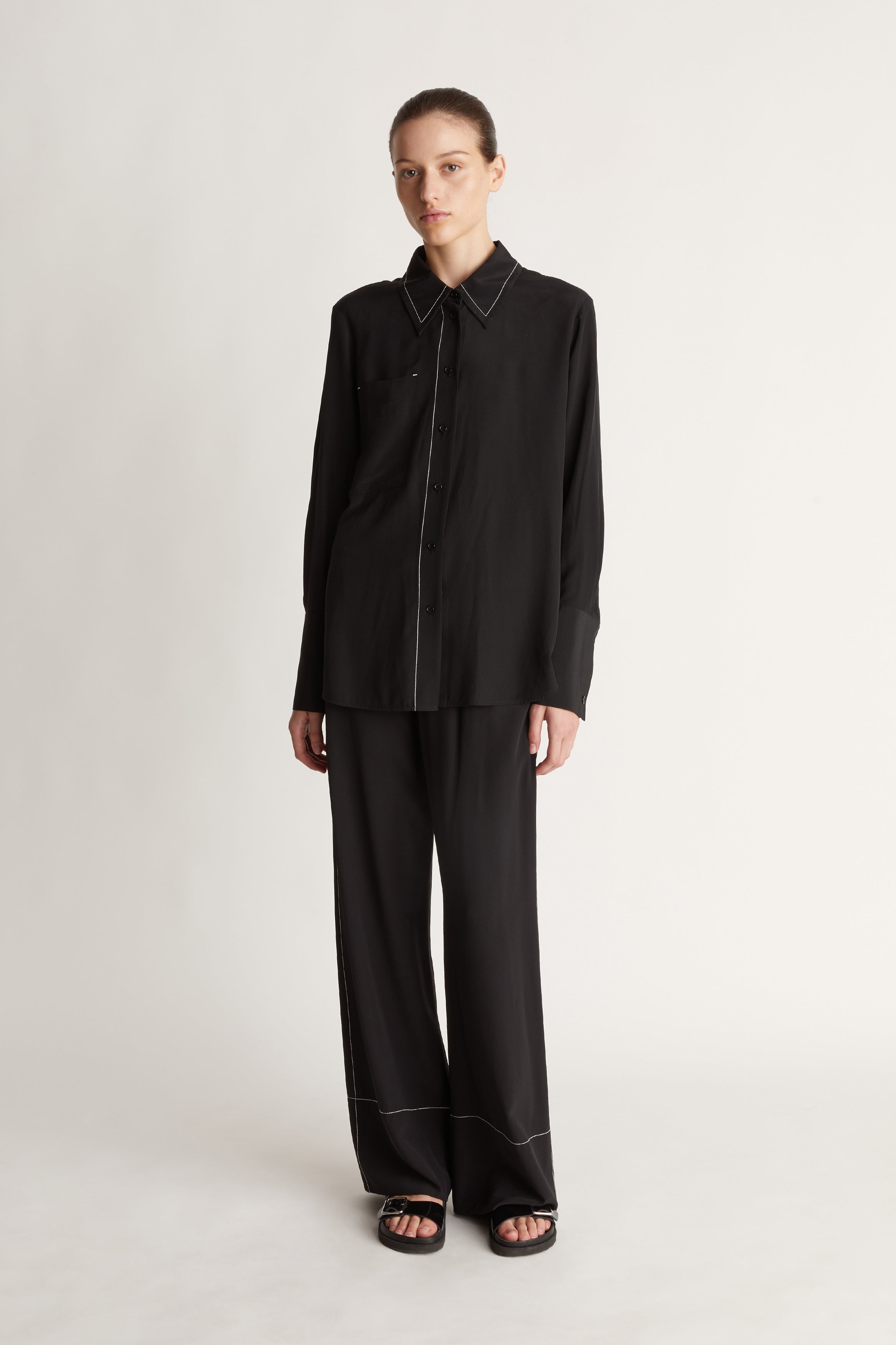 Cassini LS Shirt in Black