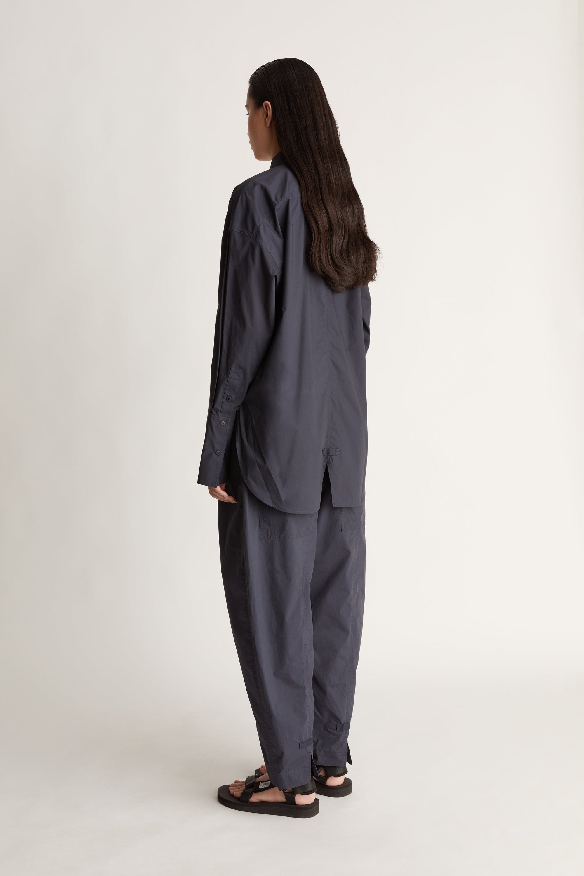 LM Poplin Long Sleeve Shirt Navy