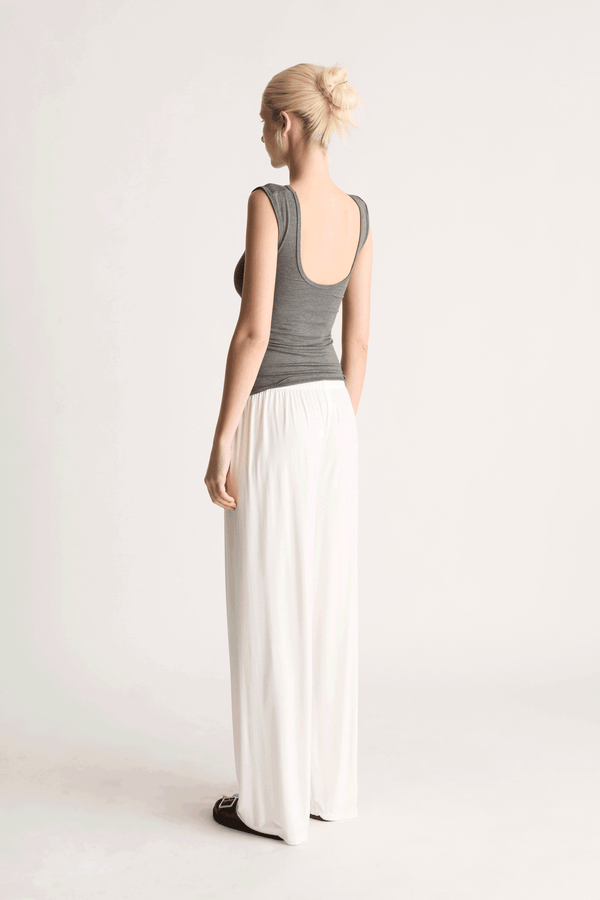 Recline Bateau Sleeveless Tank in Charcoal