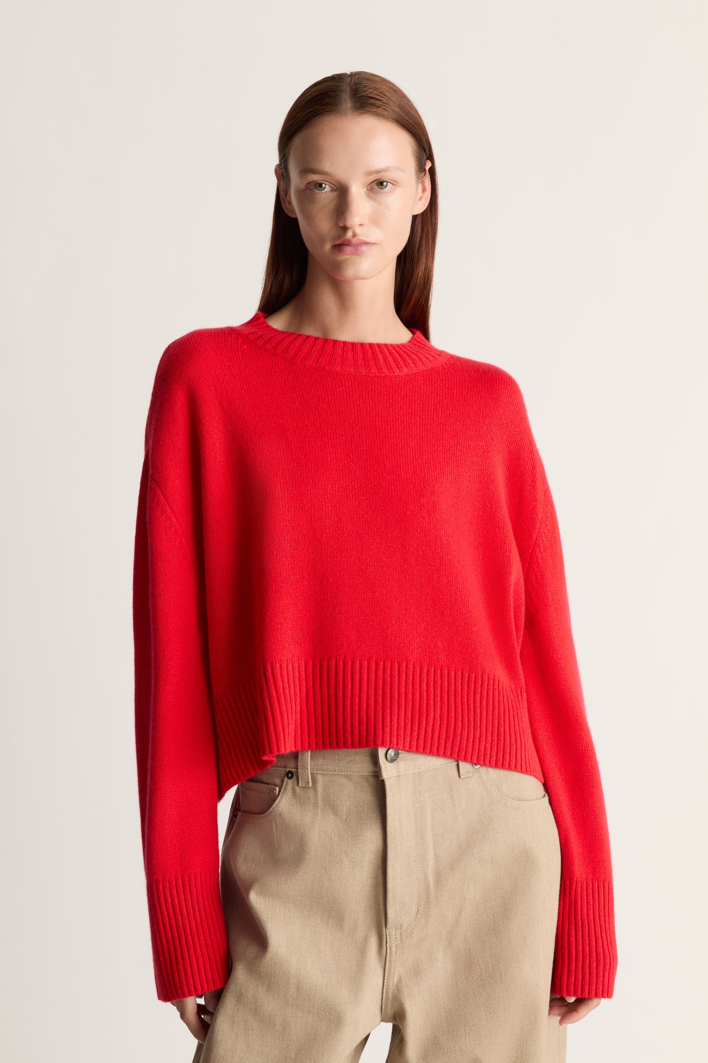Cashmere Cropped Crewneck