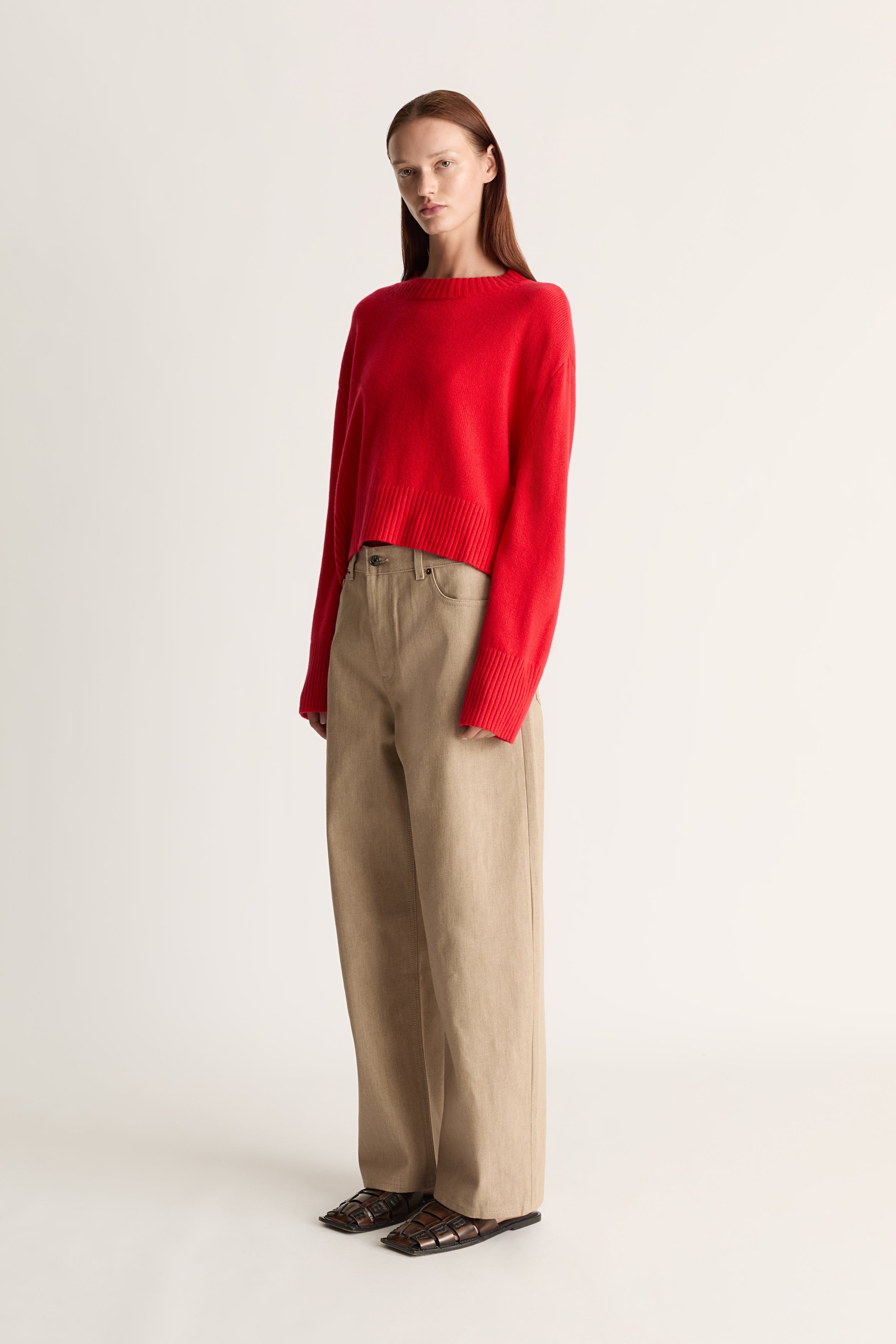 Cashmere Cropped Crewneck