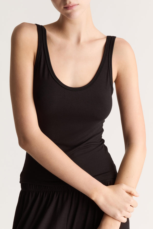 Recline Tank in Black