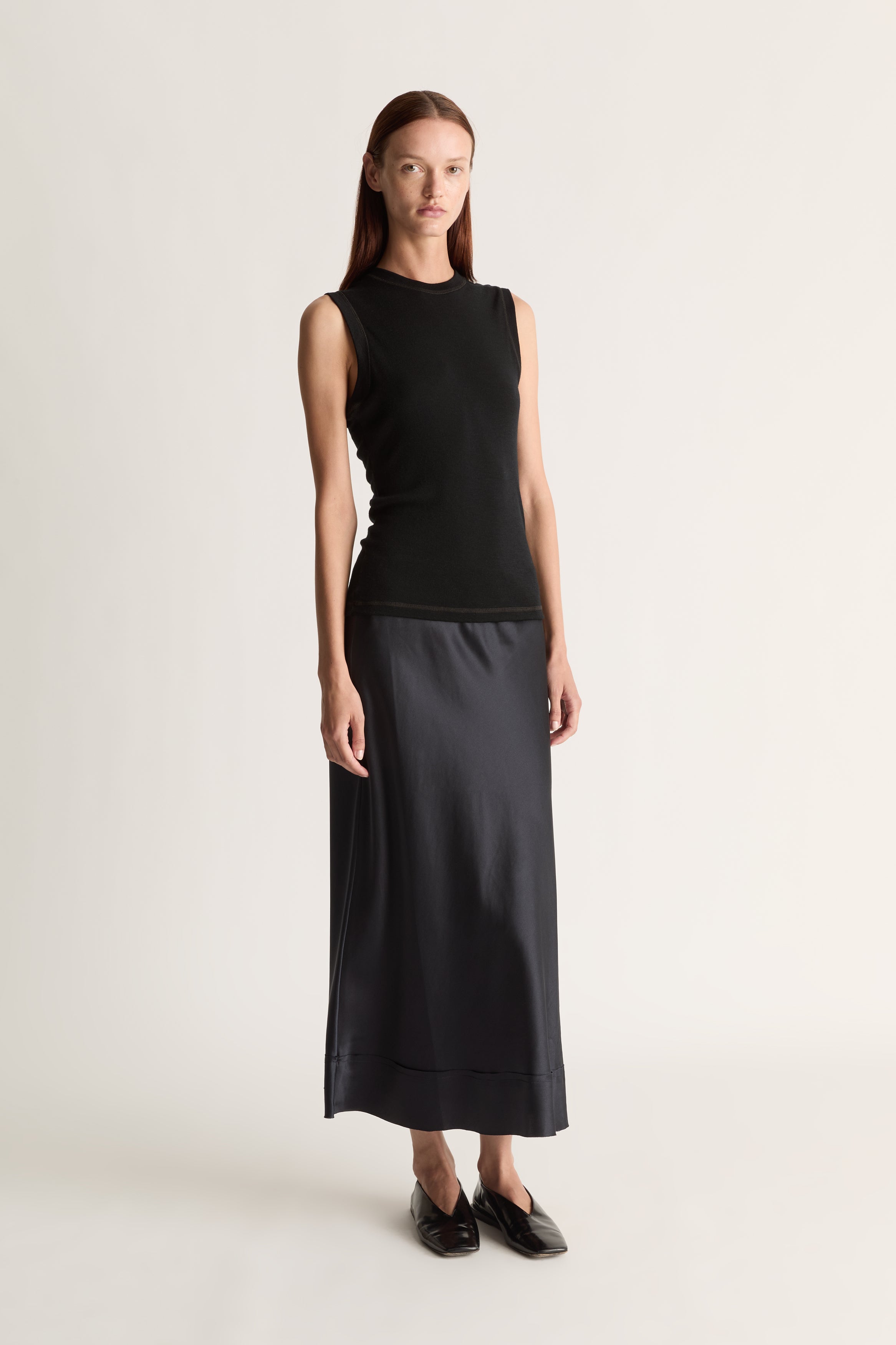 Stella Silk Satin Skirt