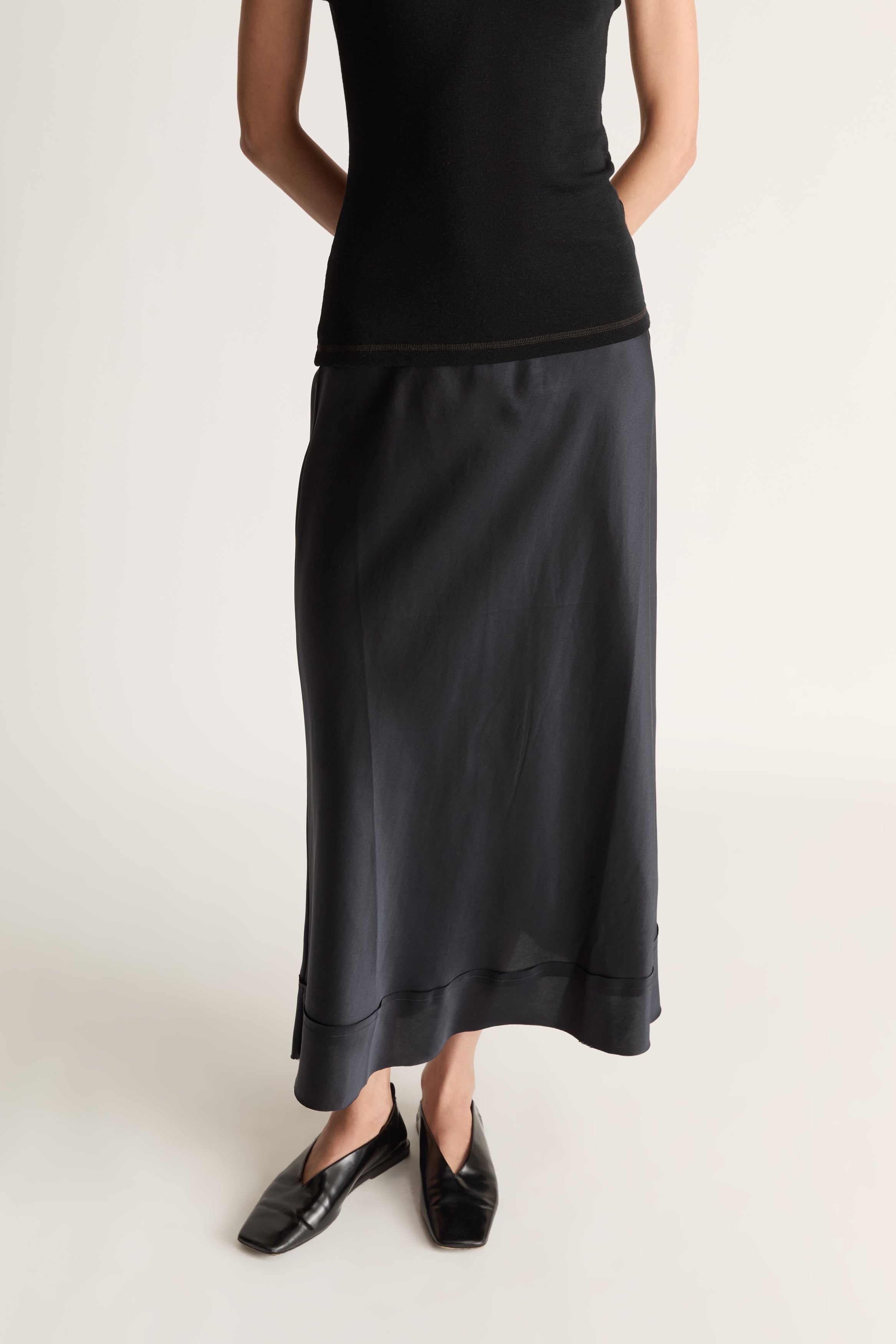 Stella Silk Satin Skirt