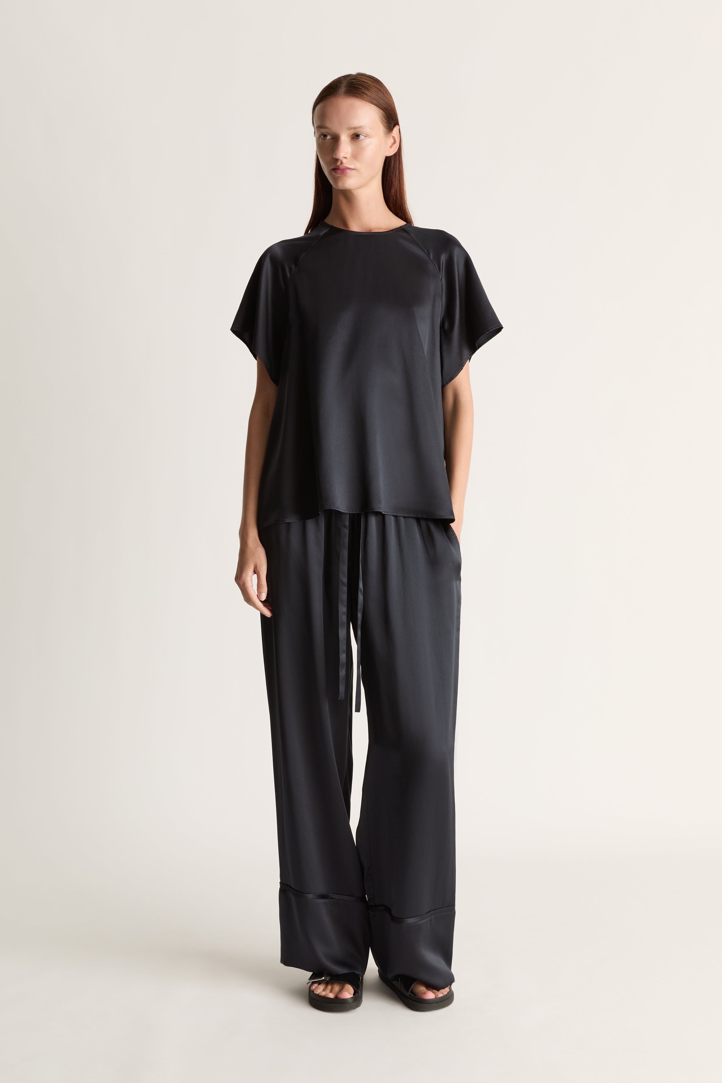 Stella Silk Satin Raglan Tee