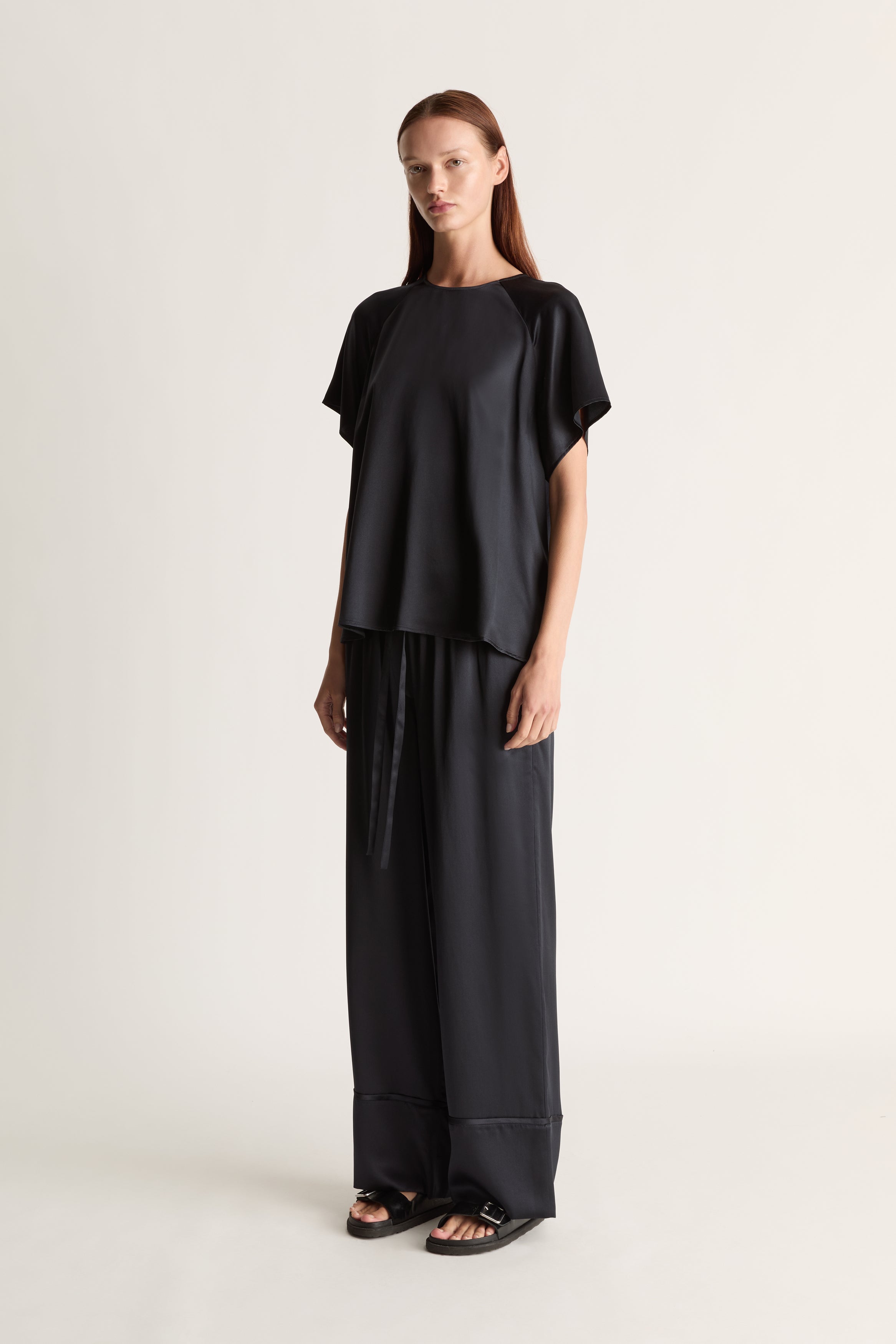 Stella Silk Satin Raglan Tee