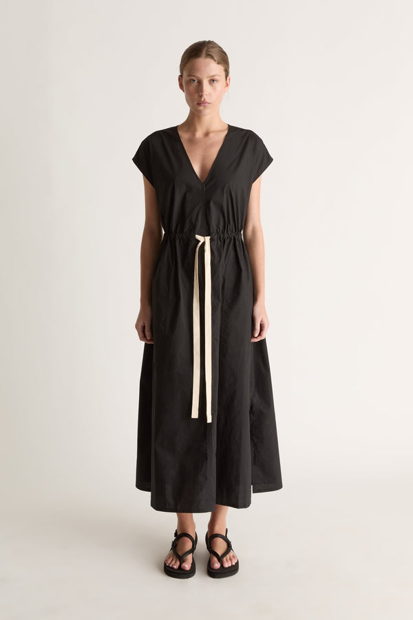 LM Poplin V Neck Dress