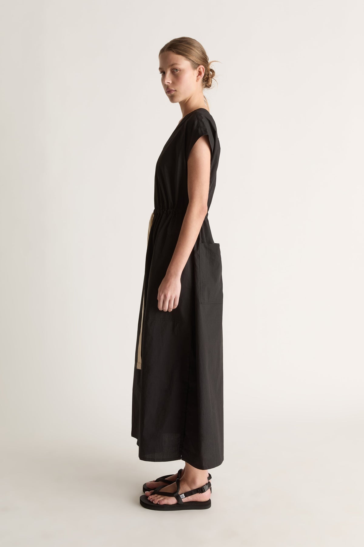 LM Poplin V Neck Dress
