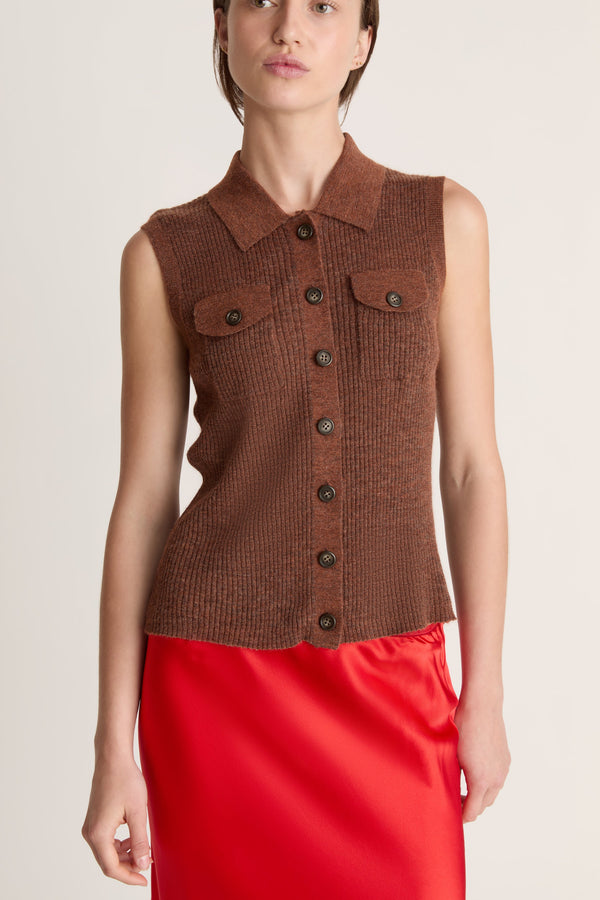 Eve Sleeveless Cardigan