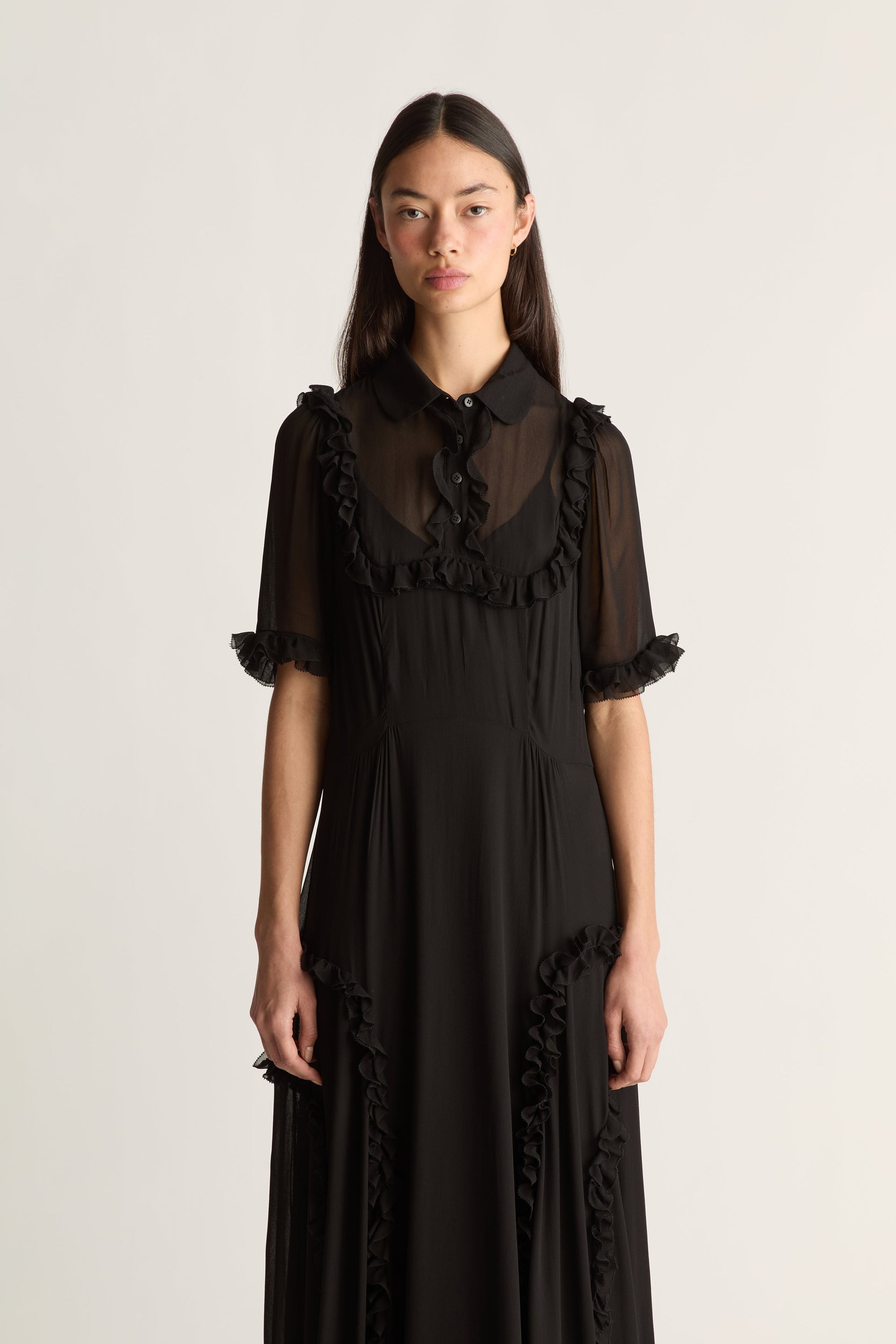 Evelyn Georgette Midi Dress