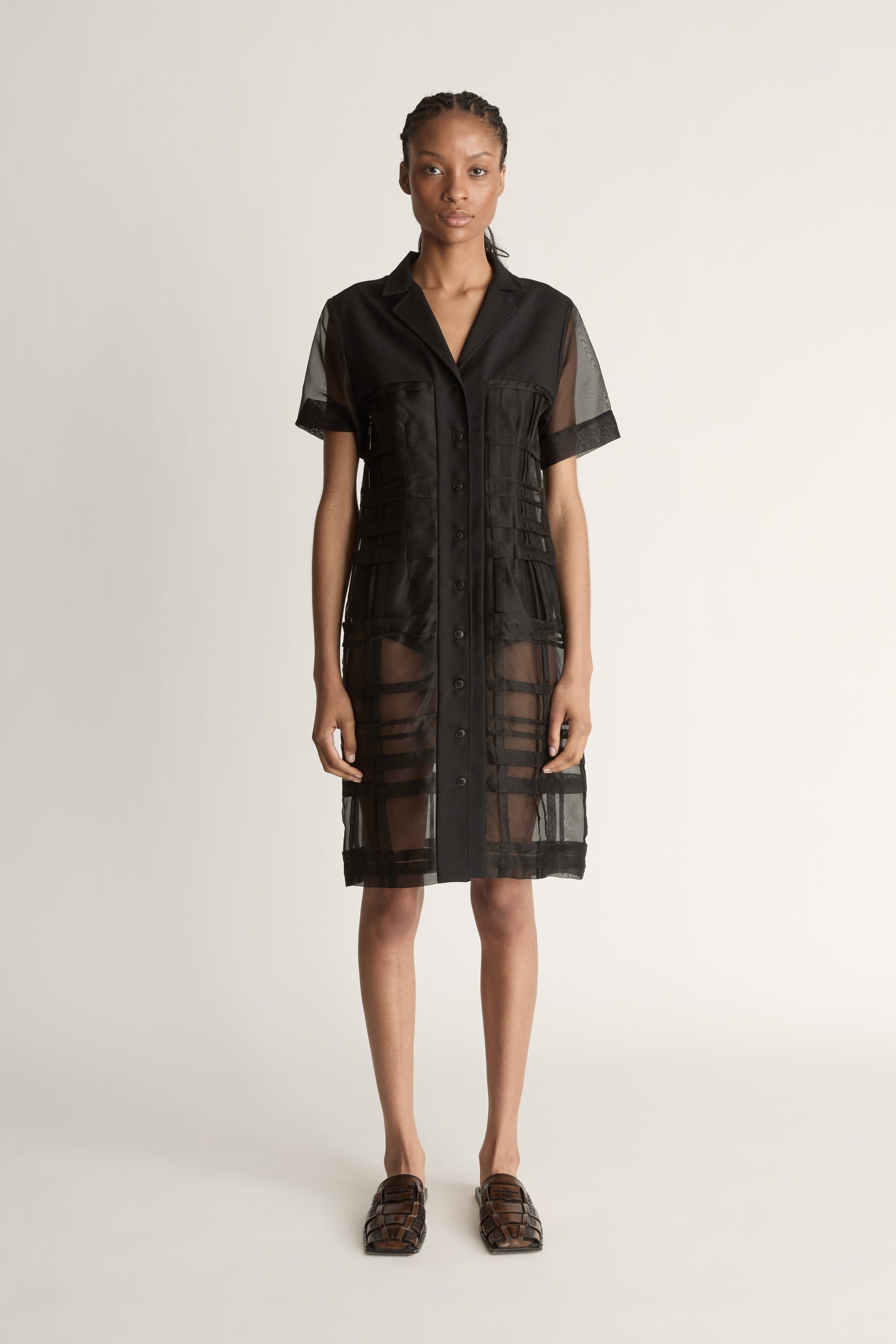 lee mathews shirt dress Lee Mathews Striped Shirt Dress In Orange - 50% Off