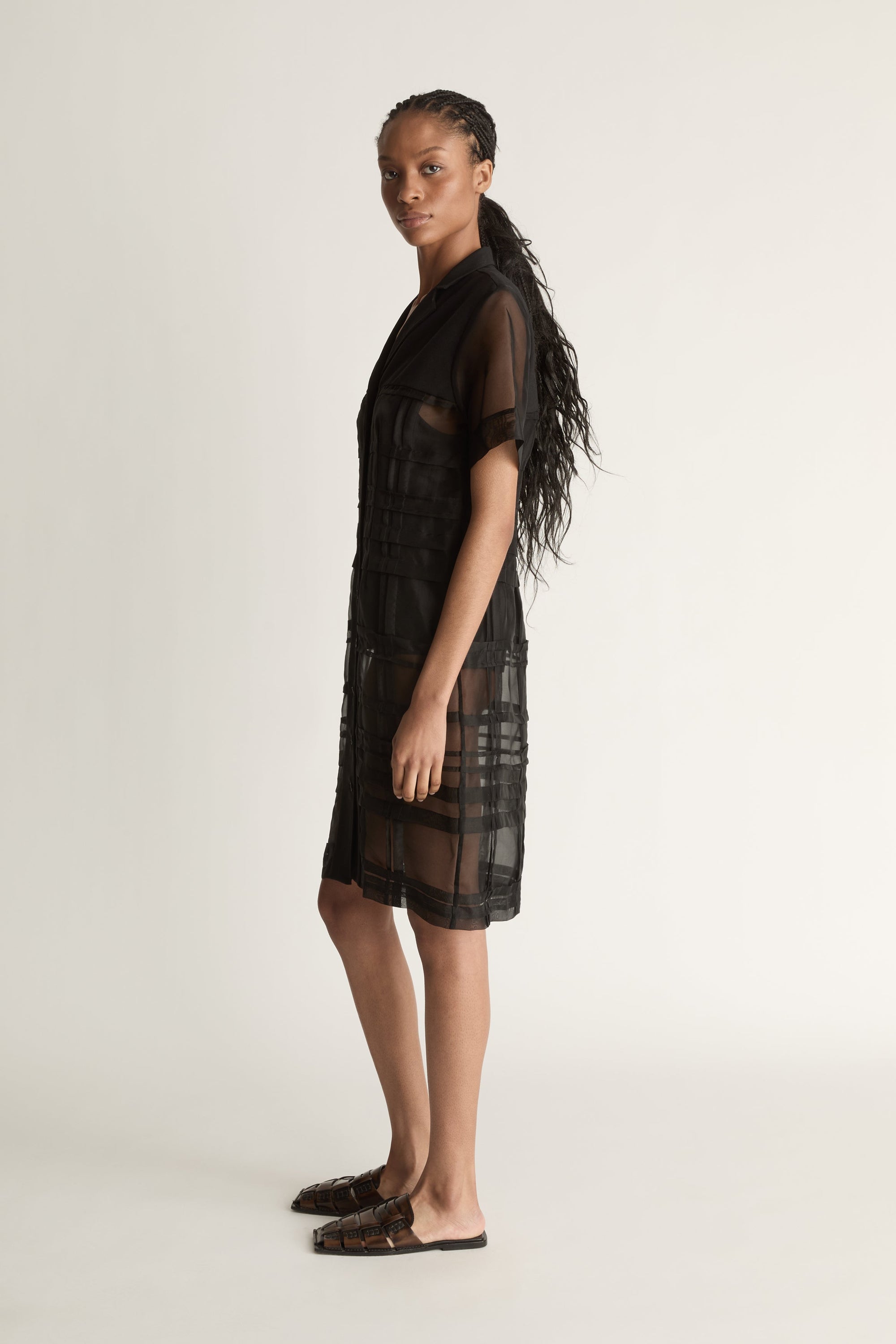 Shop the Innes Organza Shirt Dress by Lee Mathews