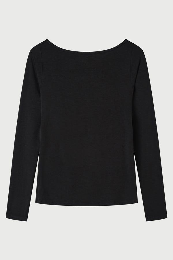 Bateau Long Sleeve in Black
