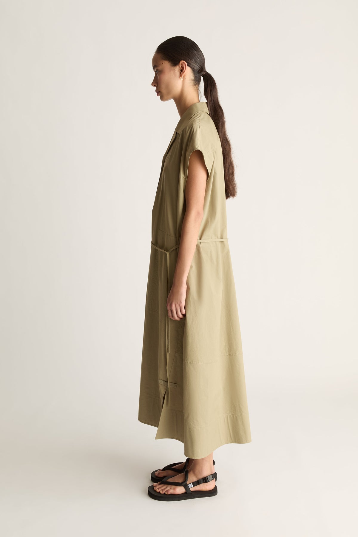 LM Poplin Belted Dress