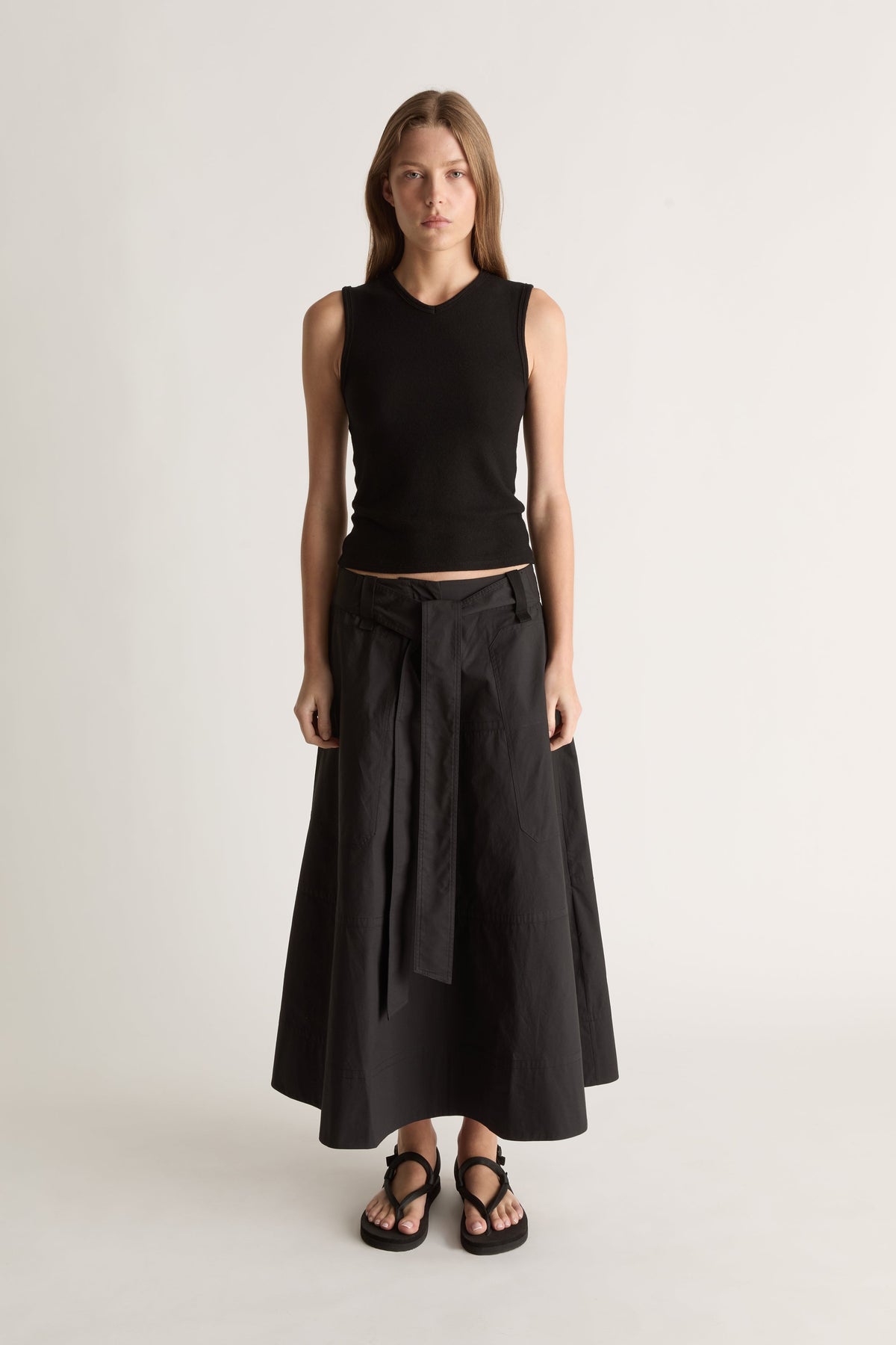 LM Poplin Flare Skirt