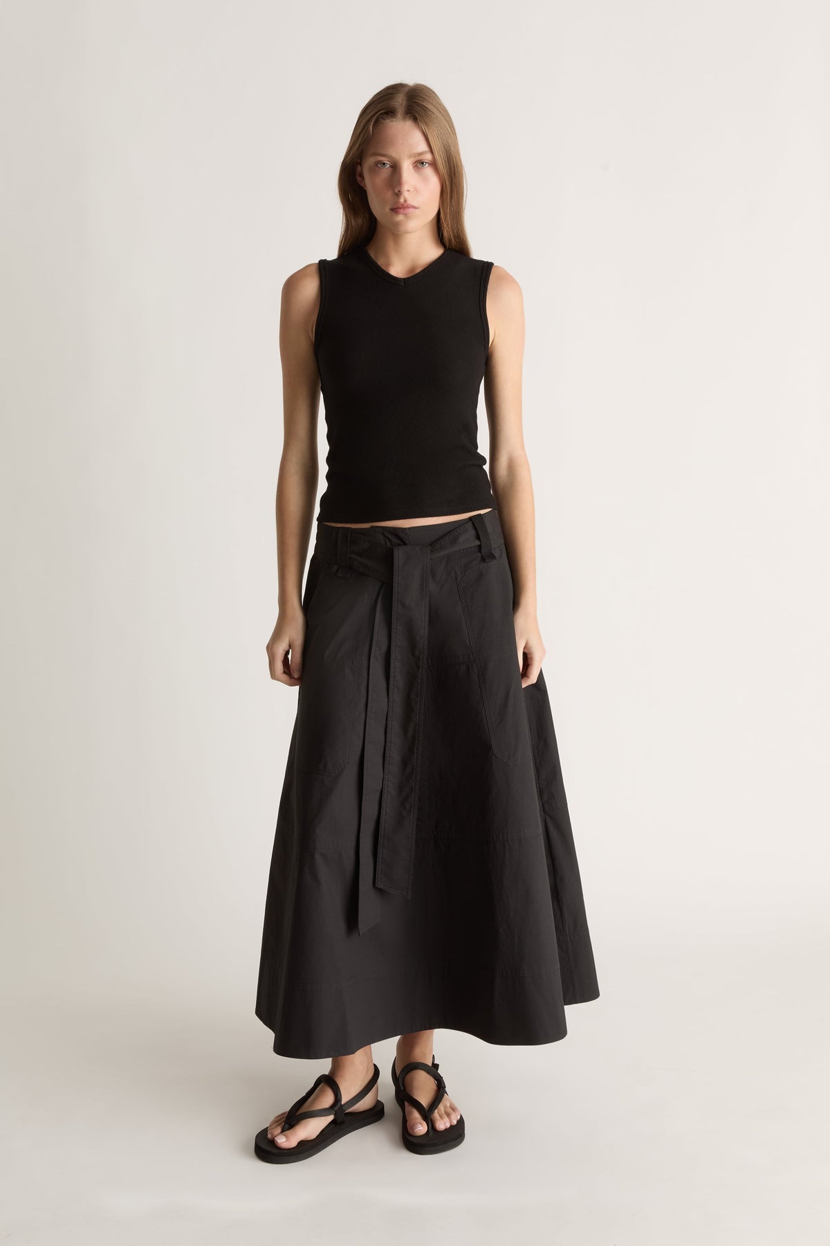 LM Poplin Flare Skirt