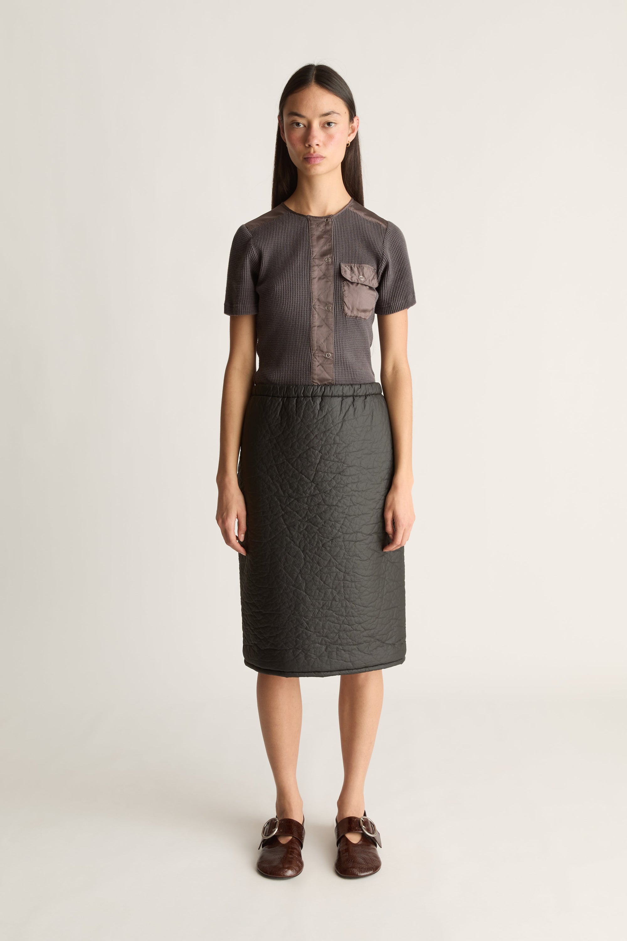 Puff Midi Skirt