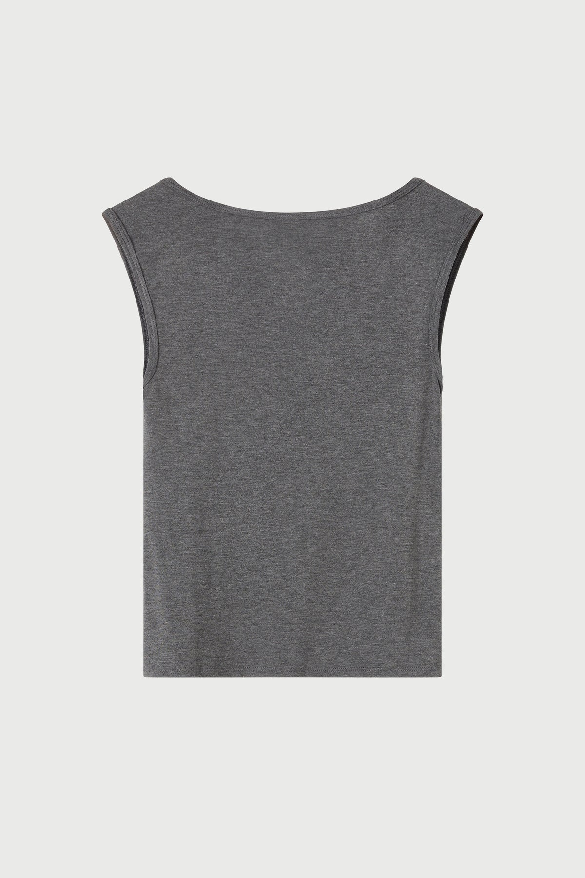Recline Bateau Sleeveless Tank in Charcoal