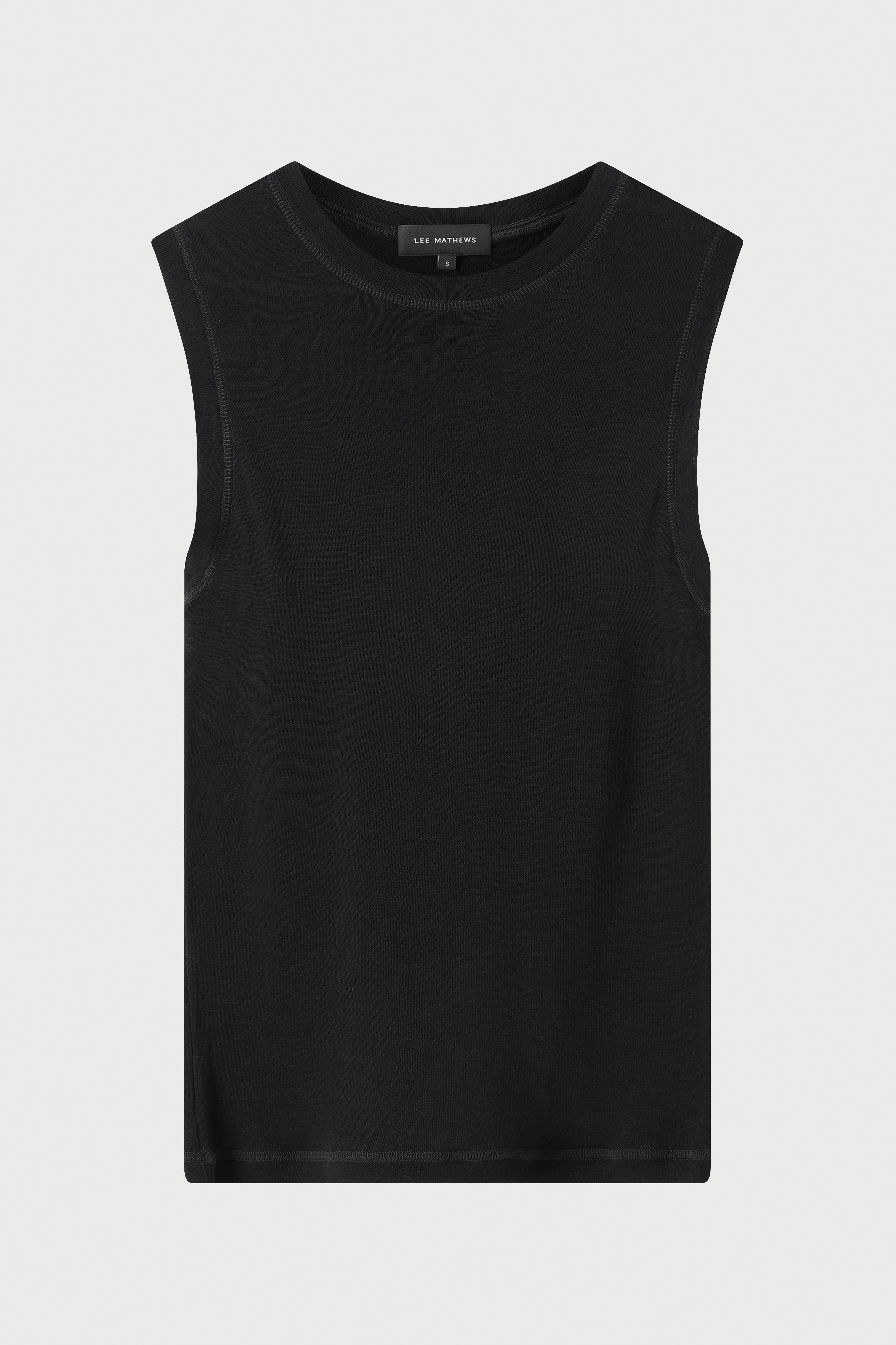 Billy Crewneck Tank in Black