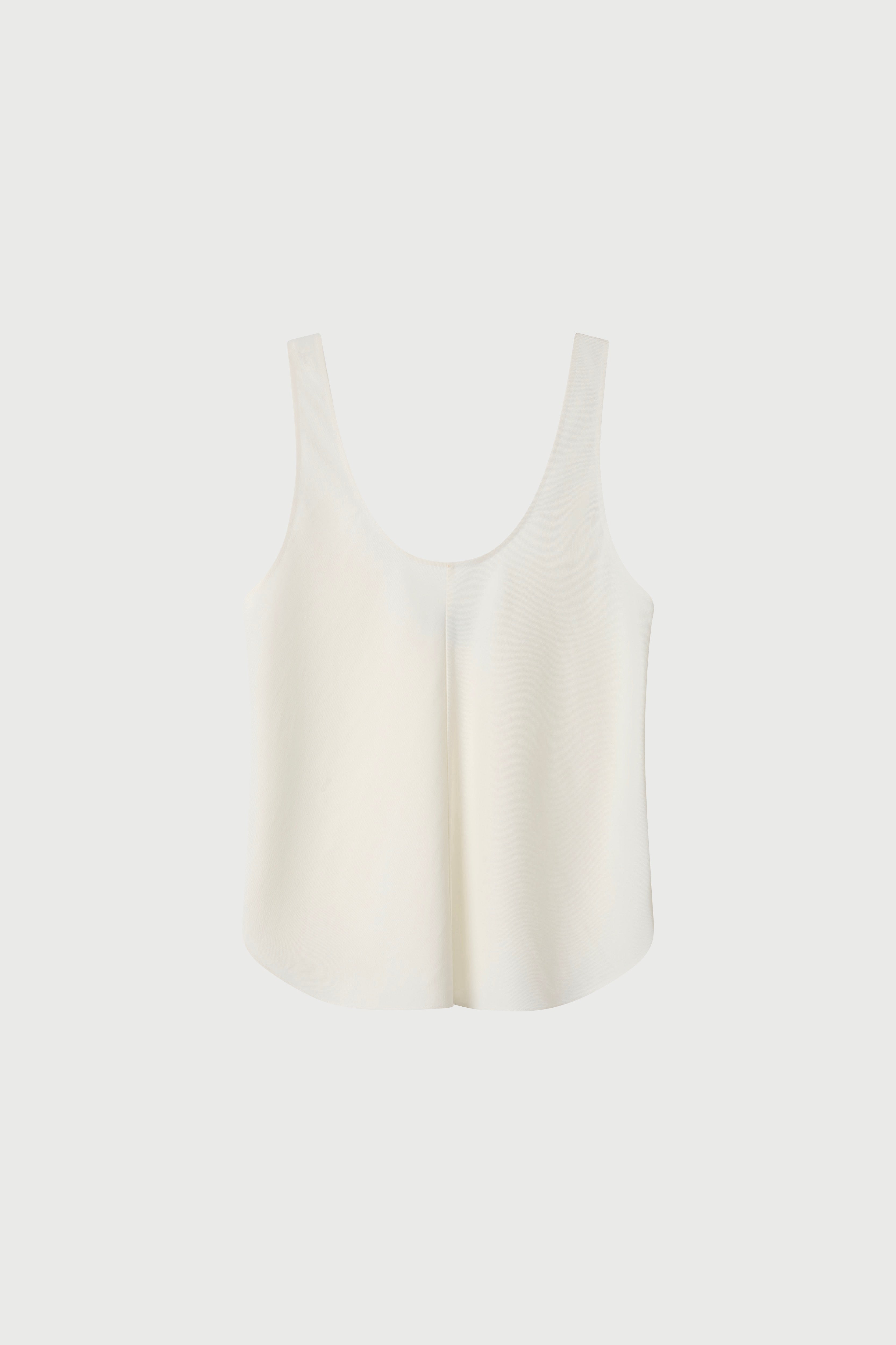 White tank top on a light gray background