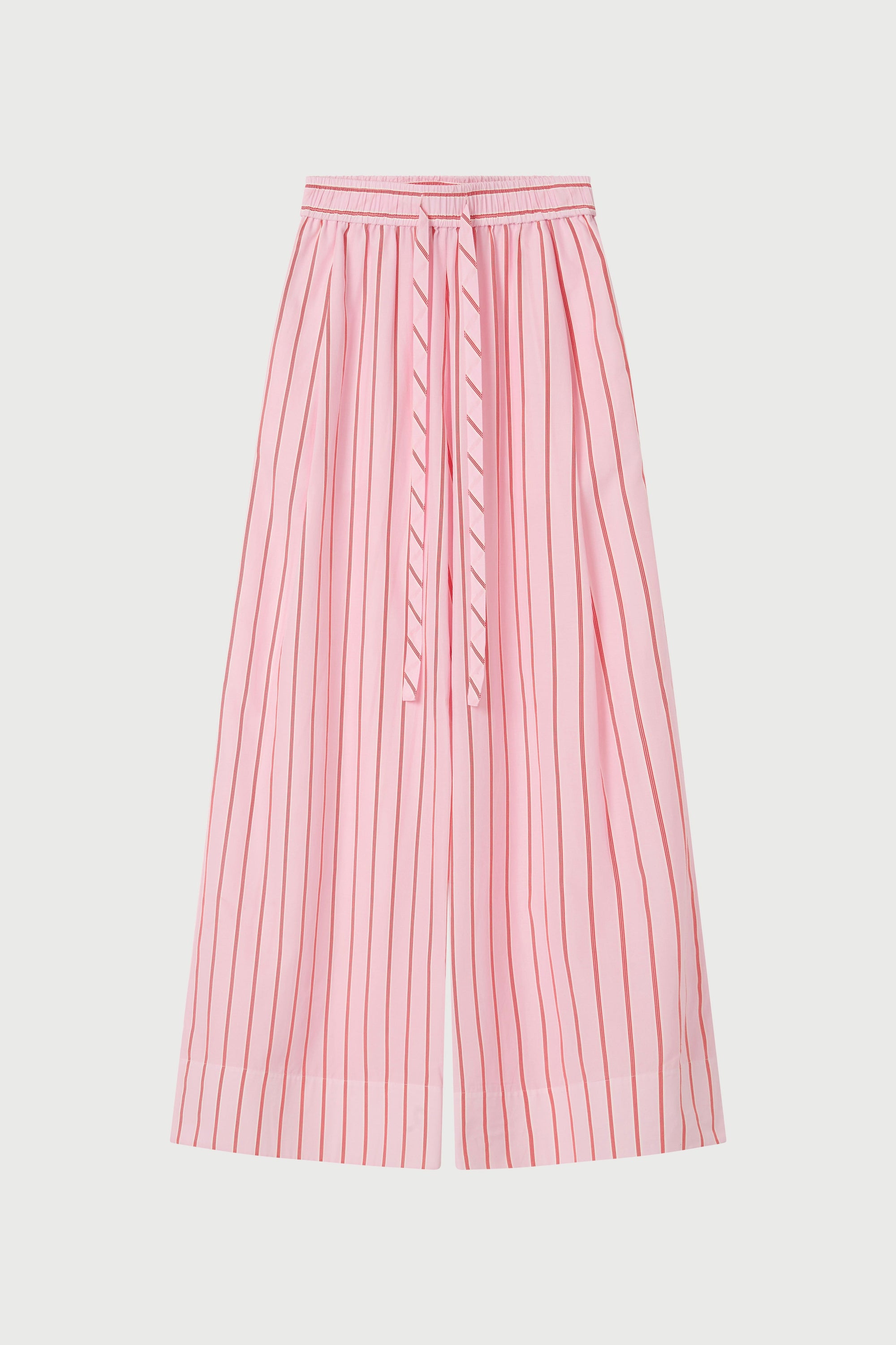 pink striped pants on a white background