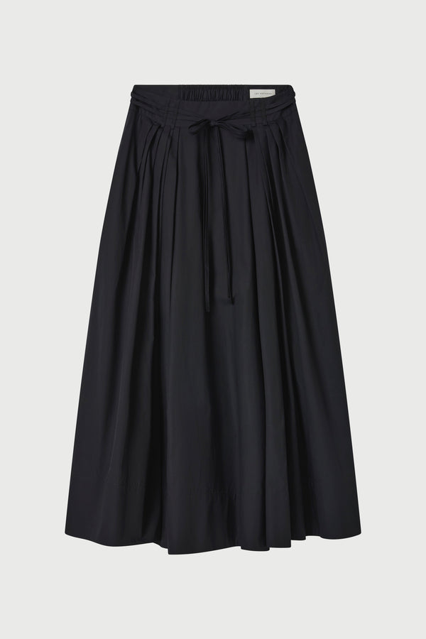 Black skirt on a light gray background