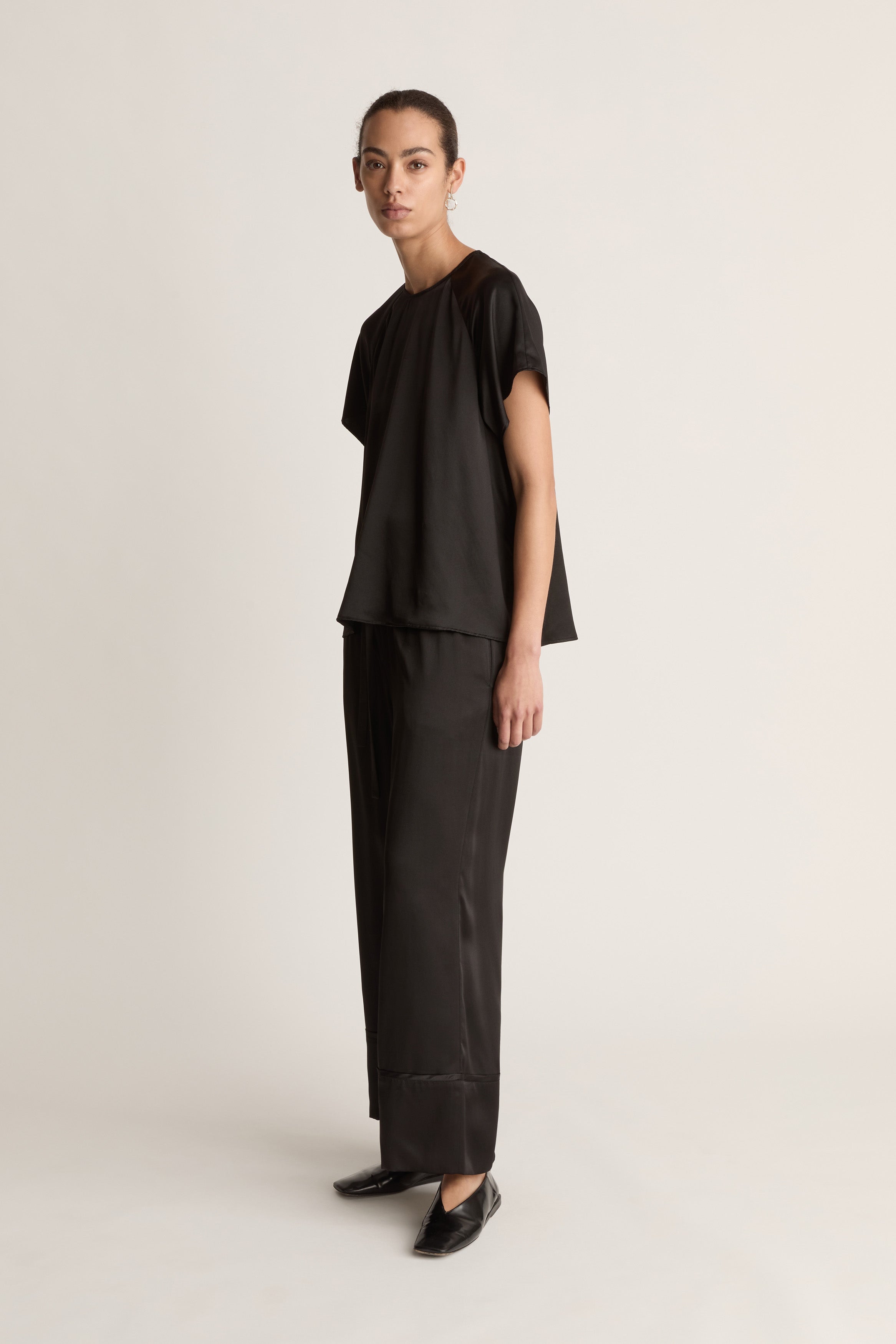 Stella Silk Satin Raglan Tee