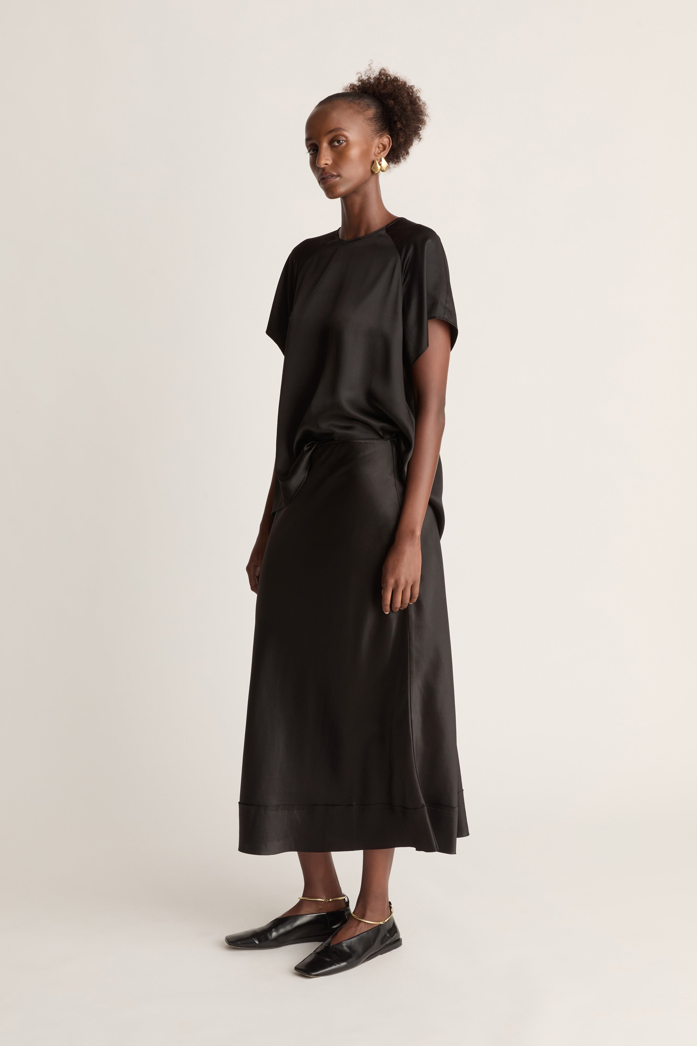 Stella Silk Satin Skirt