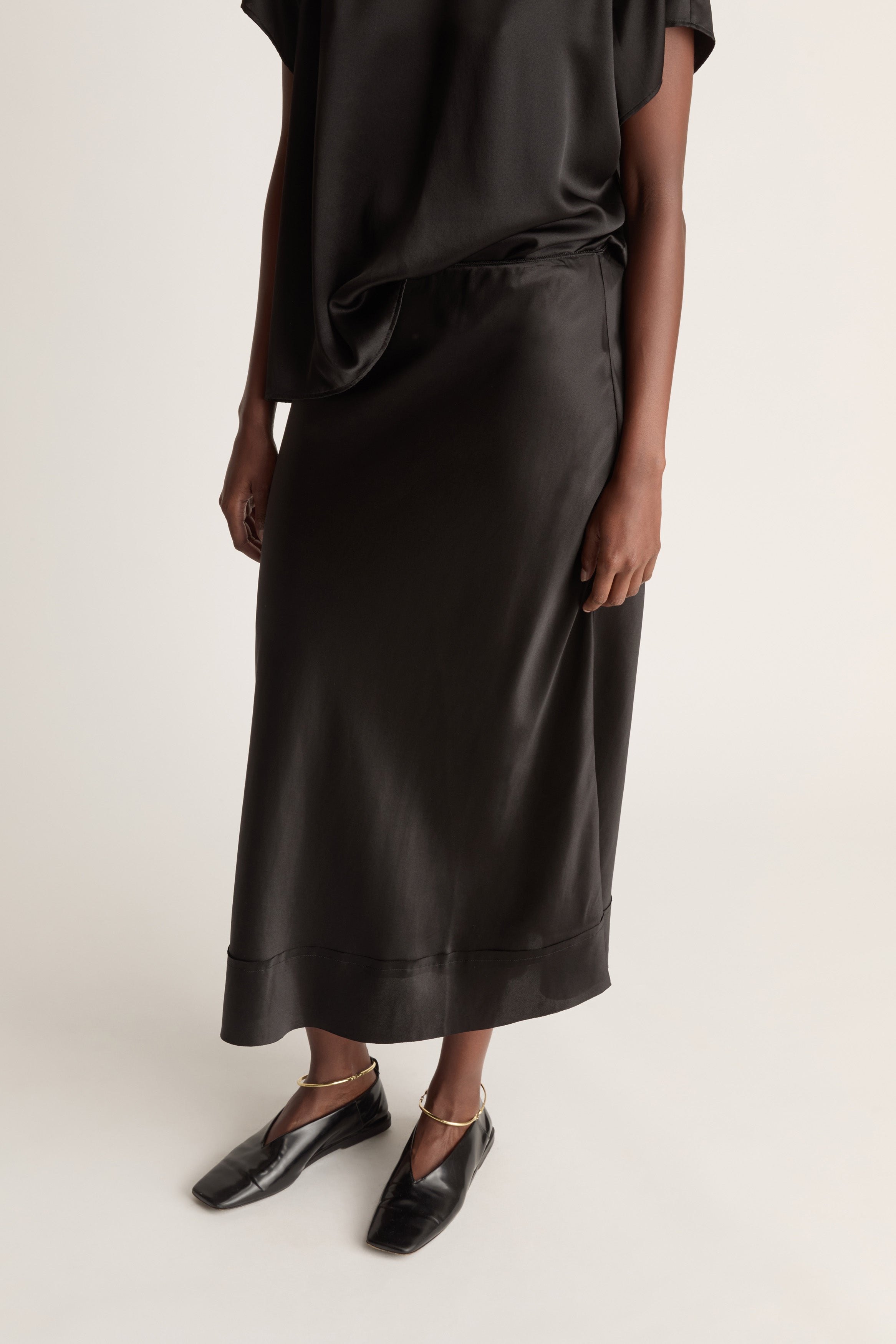 Stella Silk Satin Skirt