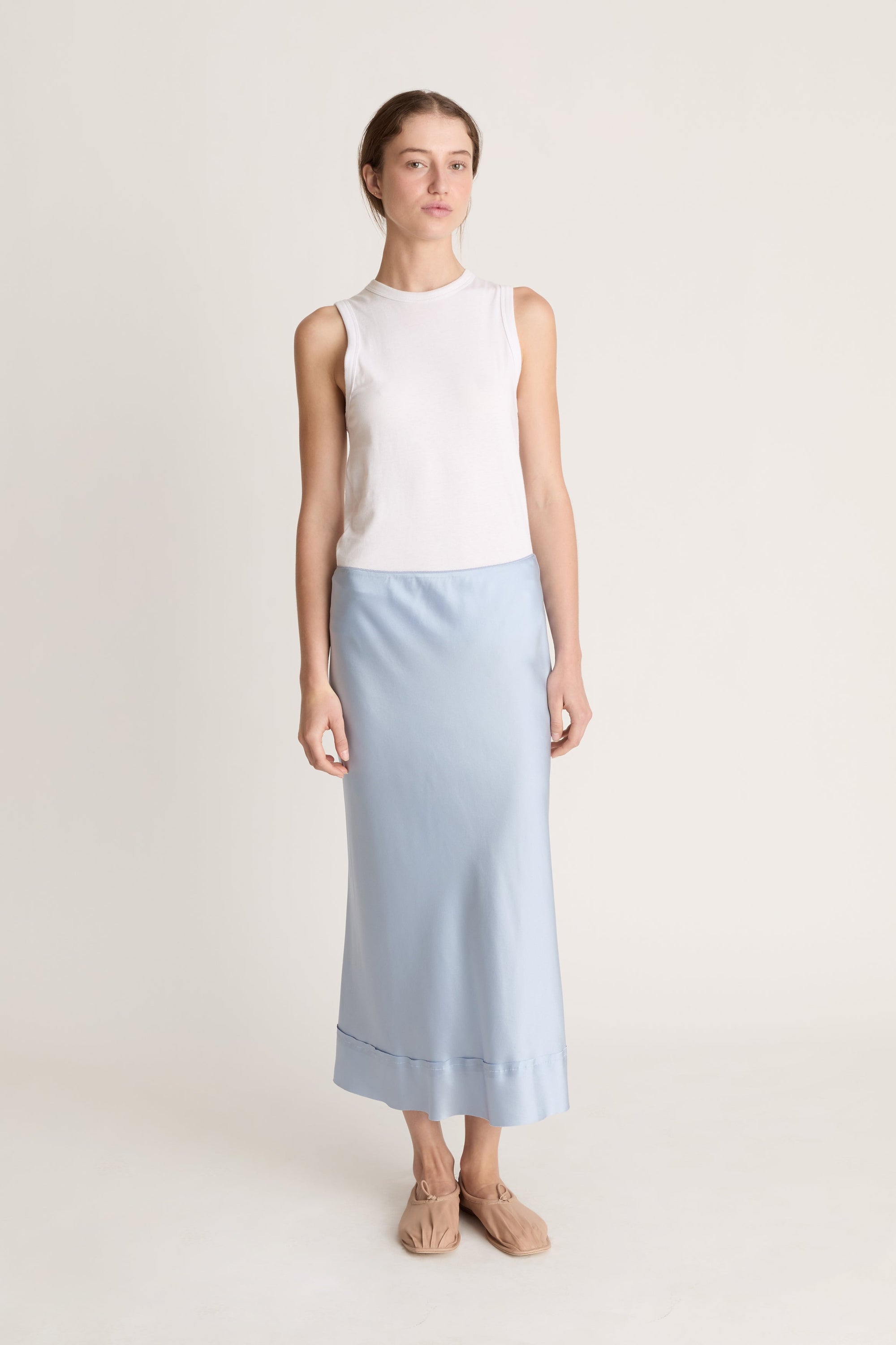 Stella Silk Satin Skirt