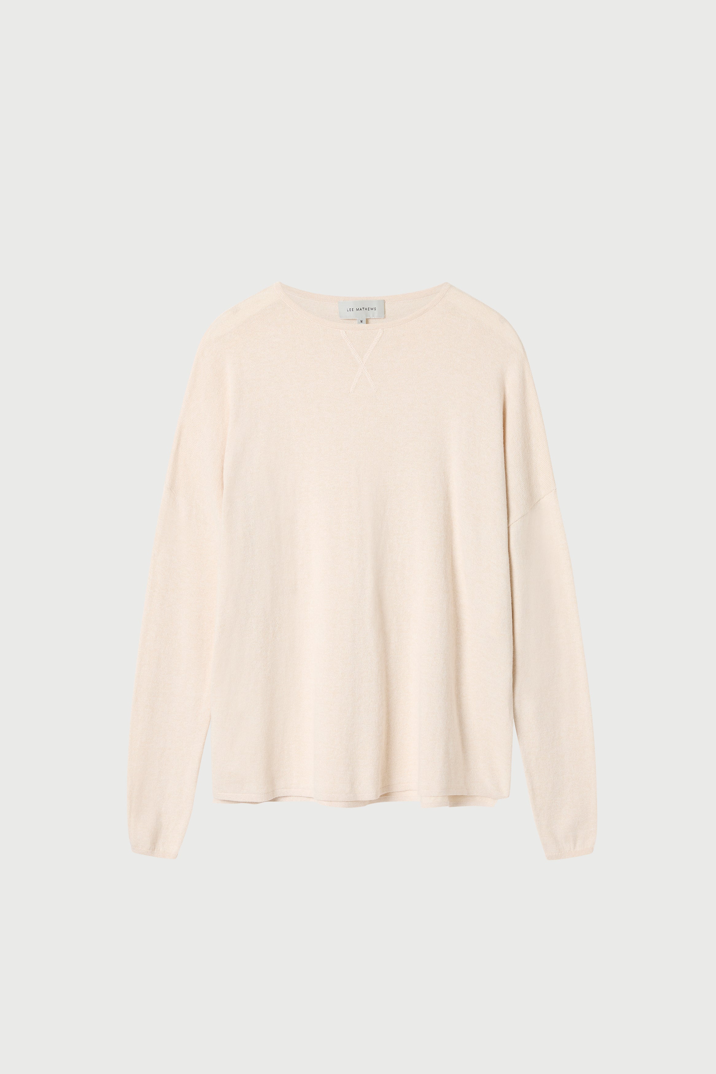 Cotton Cashmere Boxy Knit in Oat