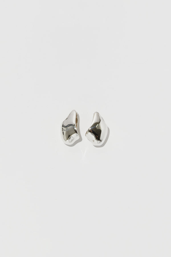 Faris Beignet Hoops Silver
