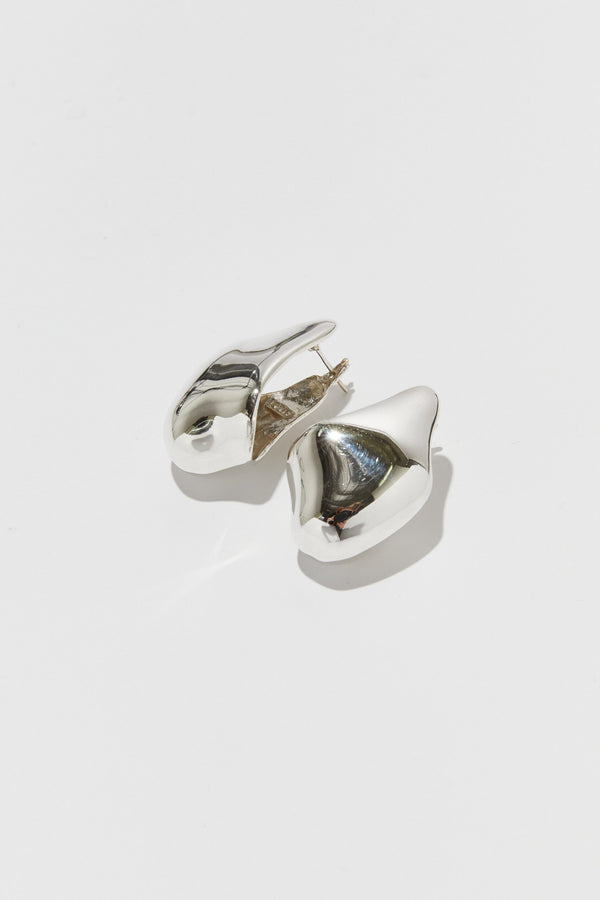 Faris Beignet Hoops Silver