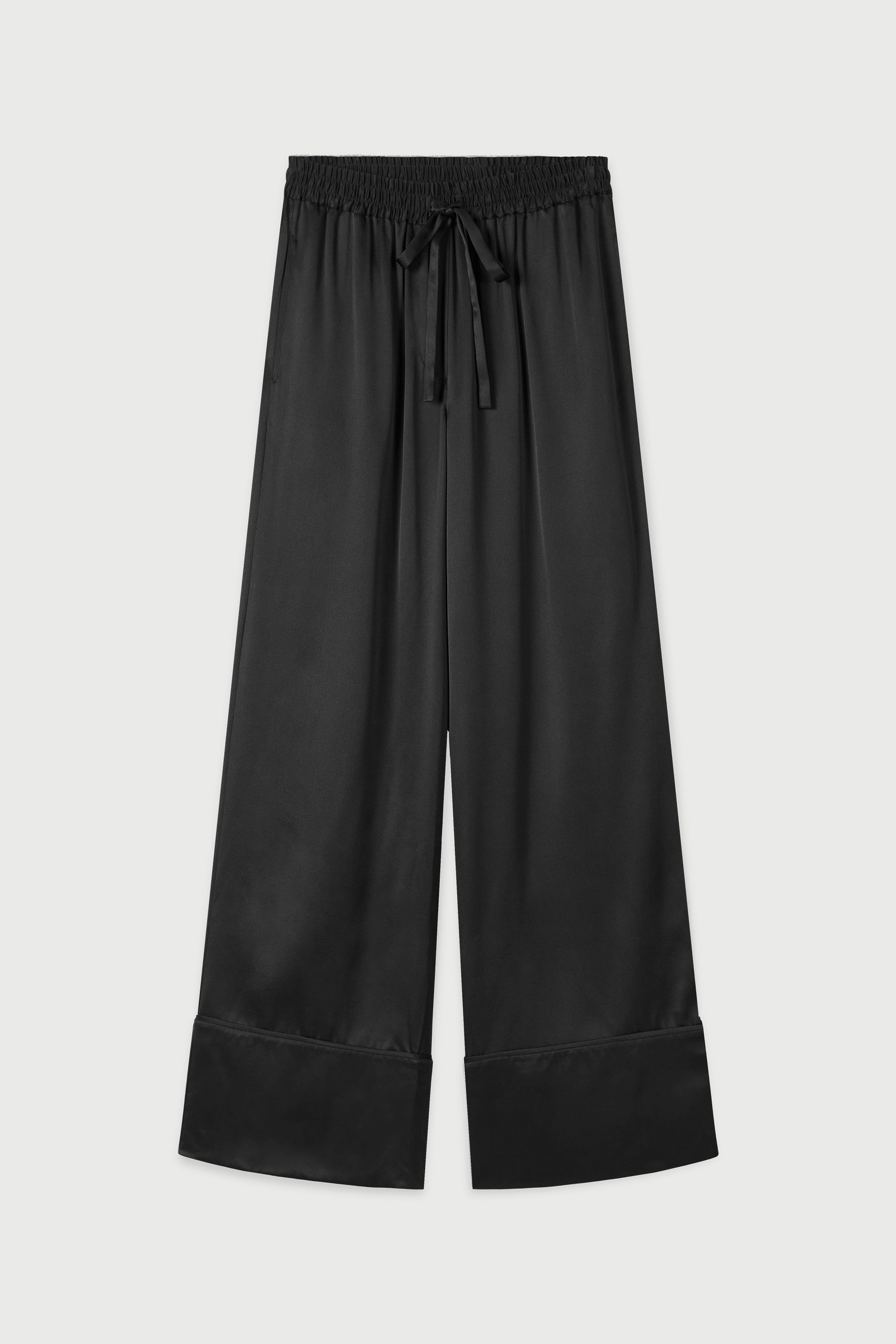 Stella silk satin pant black 100% silk